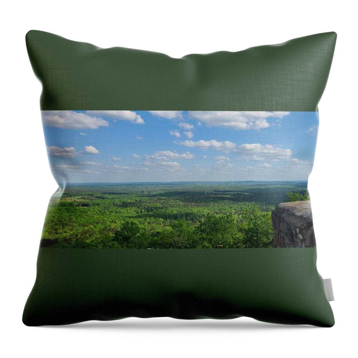 Dowdell Knob Throw Pillow featuring the photograph Dowdell Knob at Roosevelt State Park by Aaron Martens