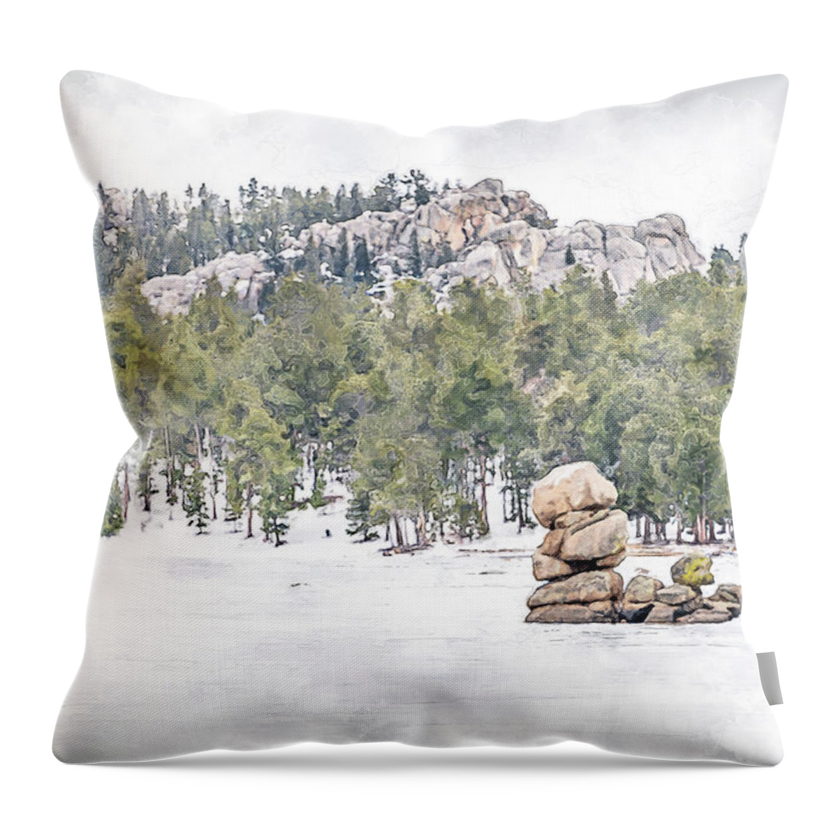 Lake Throw Pillow featuring the photograph Dowdy Lake by Jennifer Grossnickle