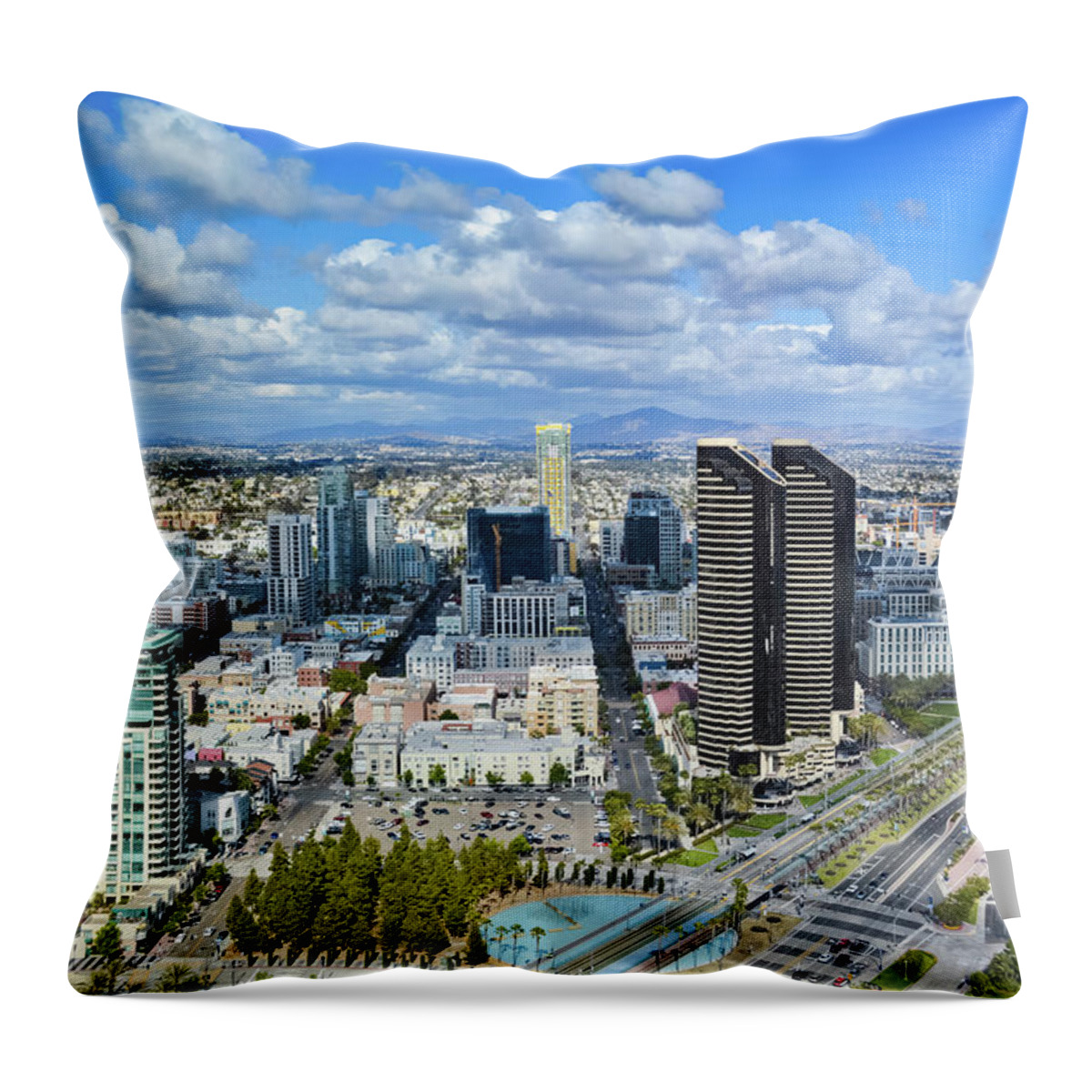California Throw Pillow featuring the photograph Downtown San Diego by Kyle Hanson