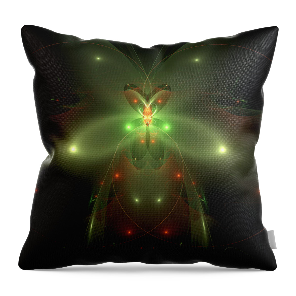 Fractals Throw Pillow featuring the photograph Dragon Glow by Ronda Broatch
