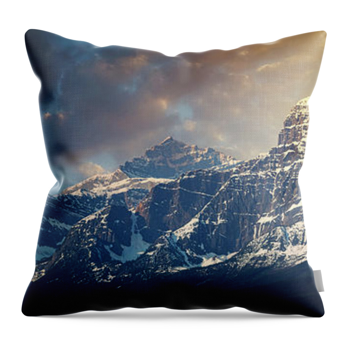 Mountain Throw Pillow featuring the photograph Mount Fryatt, Jasper National Park, Alberta, Canada by Rick Deacon