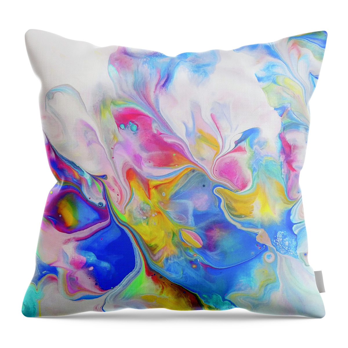 Colorful Throw Pillow featuring the painting Dreams 3 by Deborah Erlandson