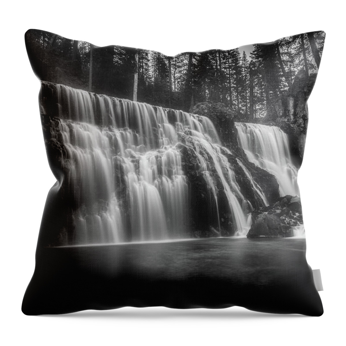 Mccloud Falls Throw Pillow featuring the photograph Dreamy Cascade by Mike Lee