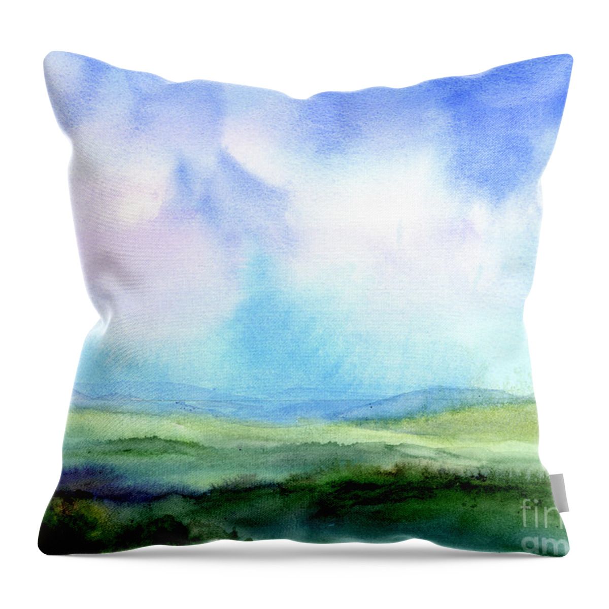 Watercolor Throw Pillow featuring the painting Dreamy by Lois Blasberg