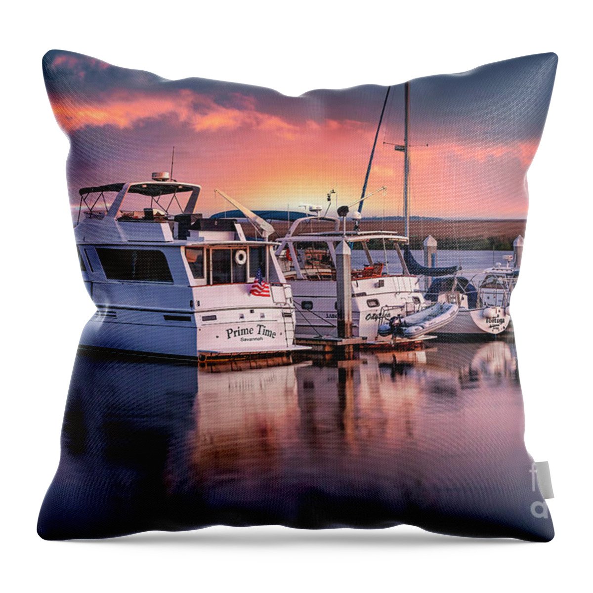 Savannah Throw Pillow featuring the photograph Dreamy Skies in Savannah by Shelia Hunt