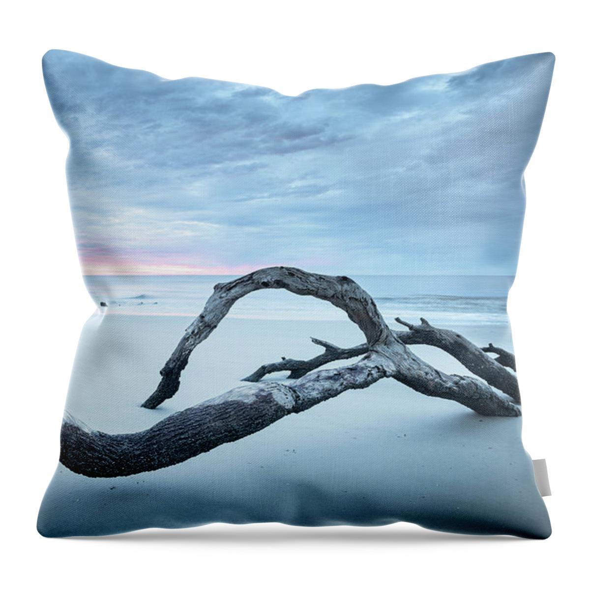 Driftwood Beach Throw Pillow featuring the photograph Driftwood At Its Best by Jordan Hill