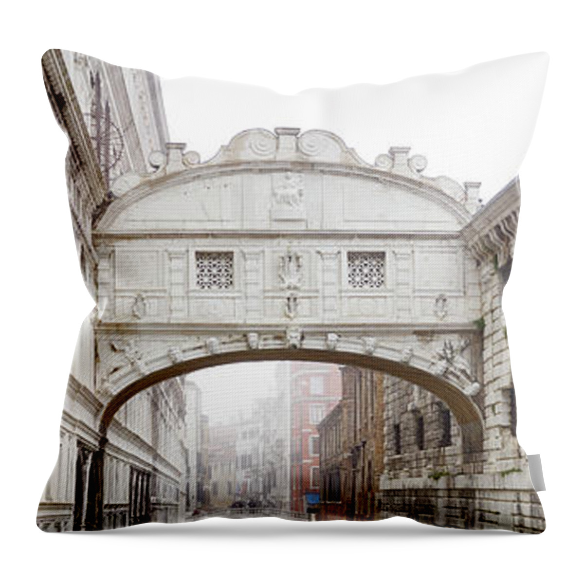 Bridge Throw Pillow featuring the photograph Dsc3694 - The Bridge of Sighs, Venice by Marco Missiaja