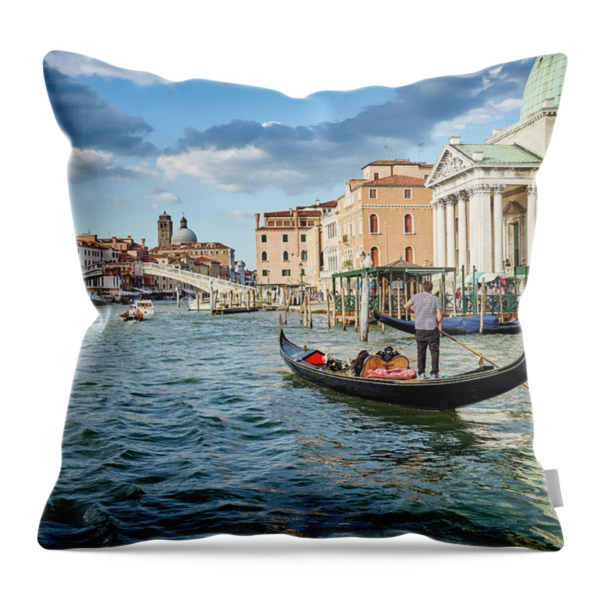 Fine Art Throw Pillow featuring the photograph Dsc9528 - Ponte degli Scalzi, Venice by Marco Missiaja