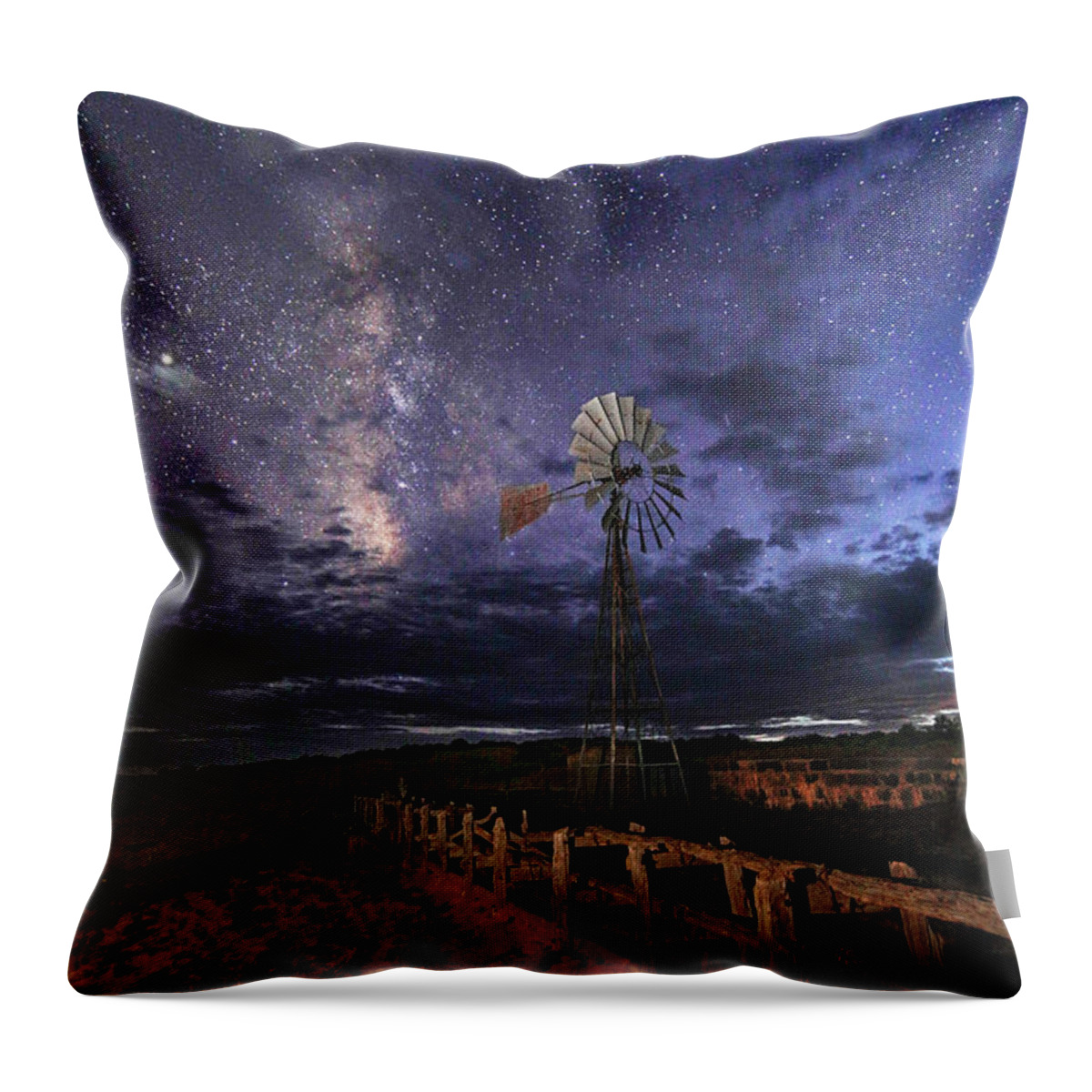 Moab Throw Pillow featuring the photograph Dubinky Well Windmill by Dan Norris