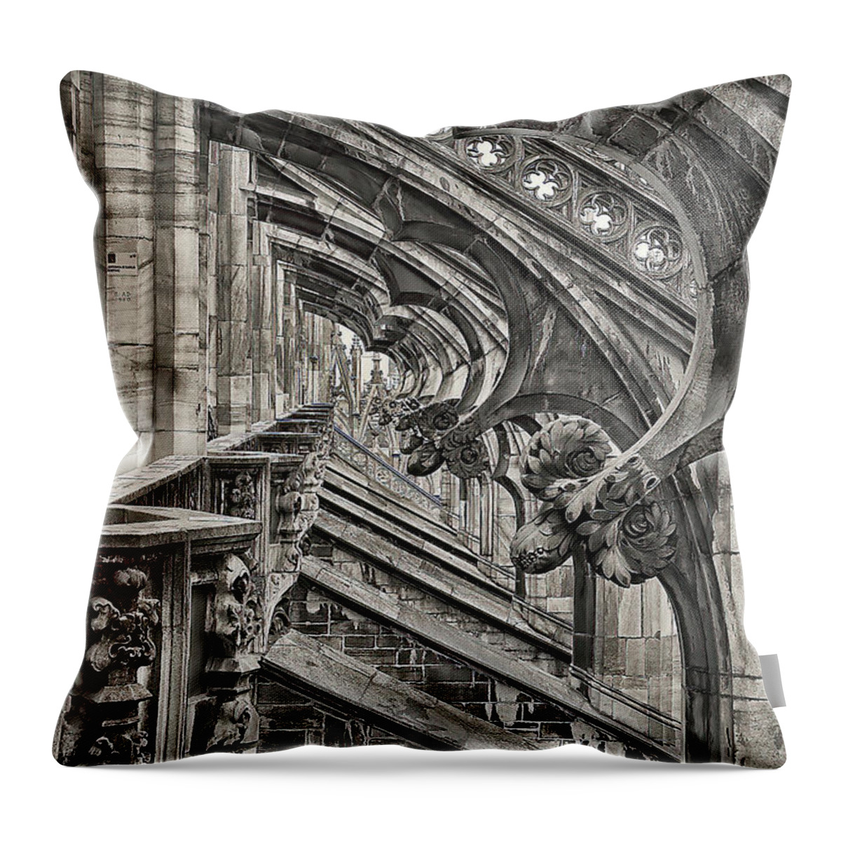 Duomo In Milan Throw Pillow featuring the photograph Duomo di Milano by Aleksander Rotner