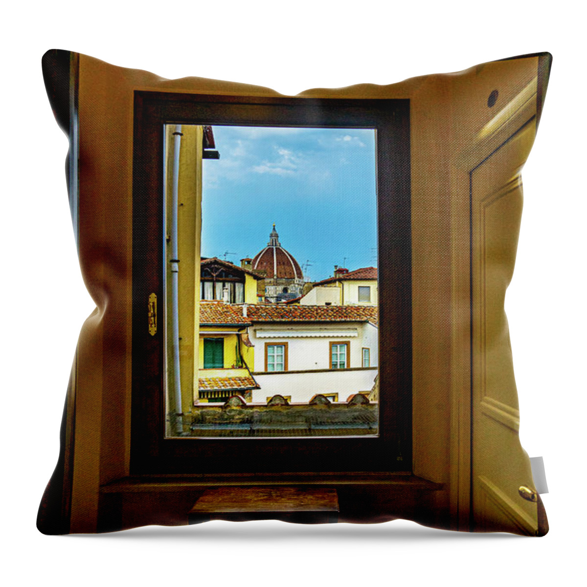 Tuscany Throw Pillow featuring the photograph Duomo, Florence by Marian Tagliarino