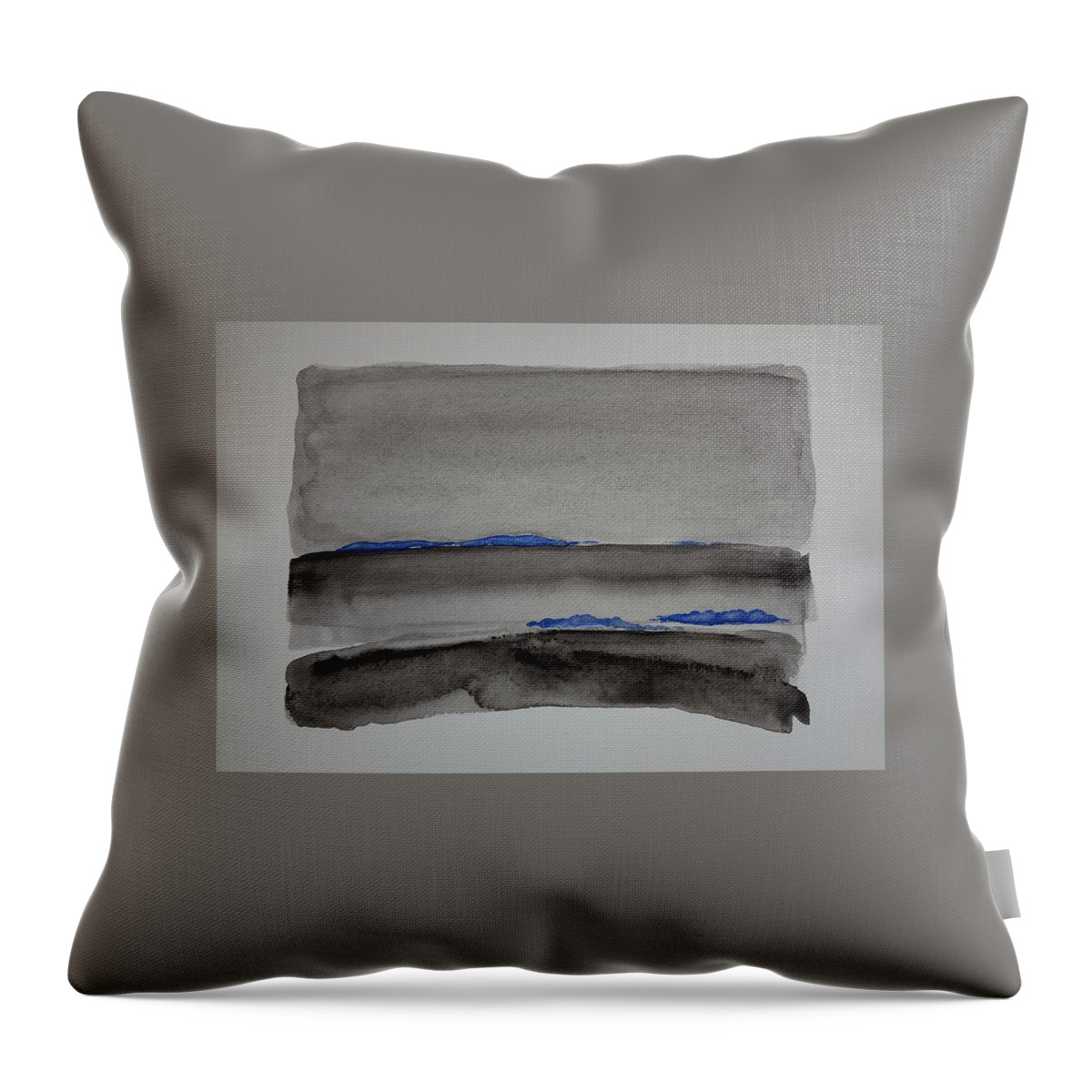 Watercolor Throw Pillow featuring the painting Duotone #1 by John Klobucher