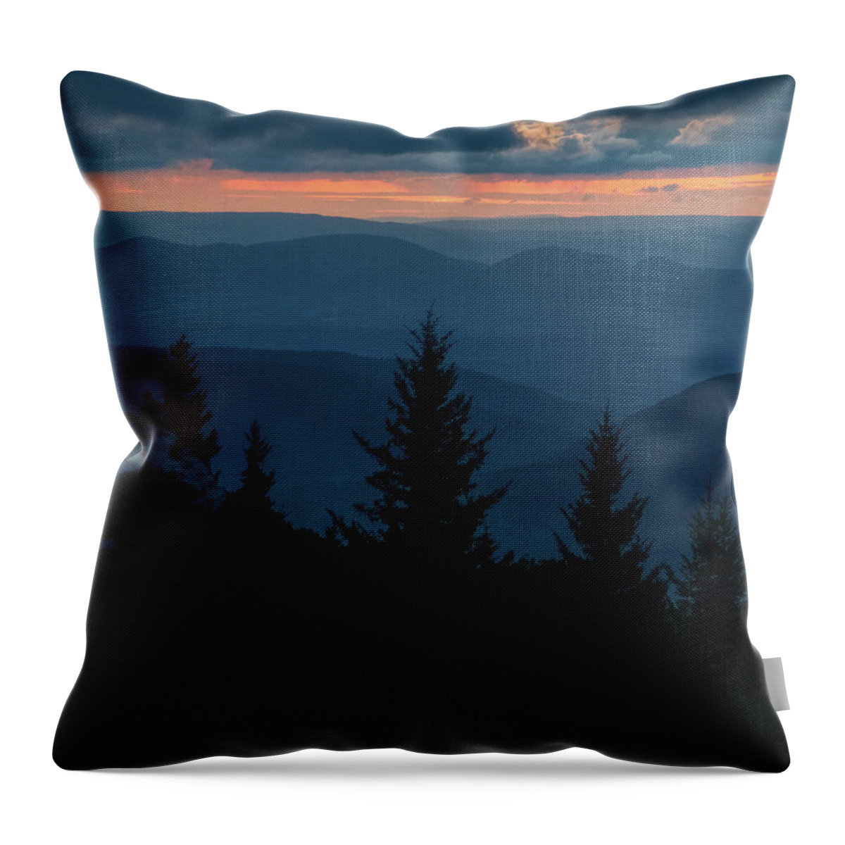 Dusk Throw Pillow featuring the photograph Dusk at Dolly Sods Wilderness by Jaki Miller