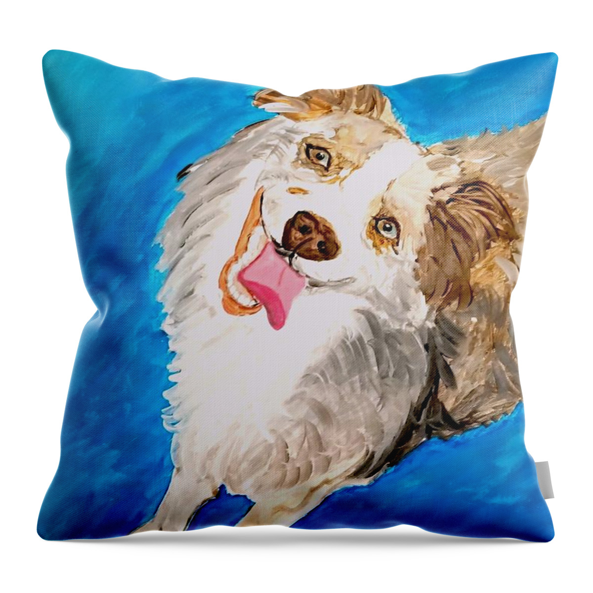 Date With Paint Throw Pillow featuring the painting DWP 12052020b by Ania M Milo