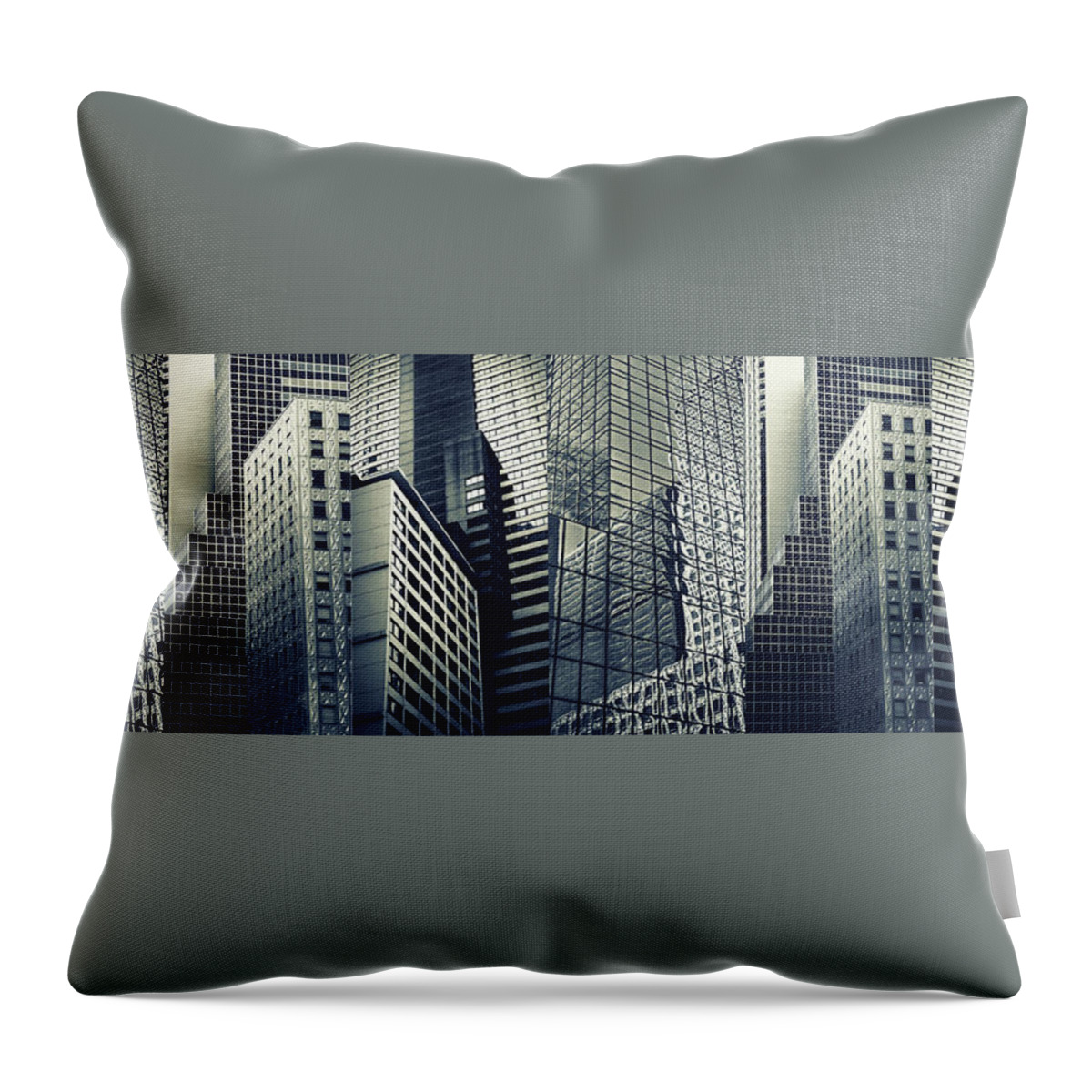 City Throw Pillow featuring the photograph Manhattan in Monochrome by Jessica Jenney