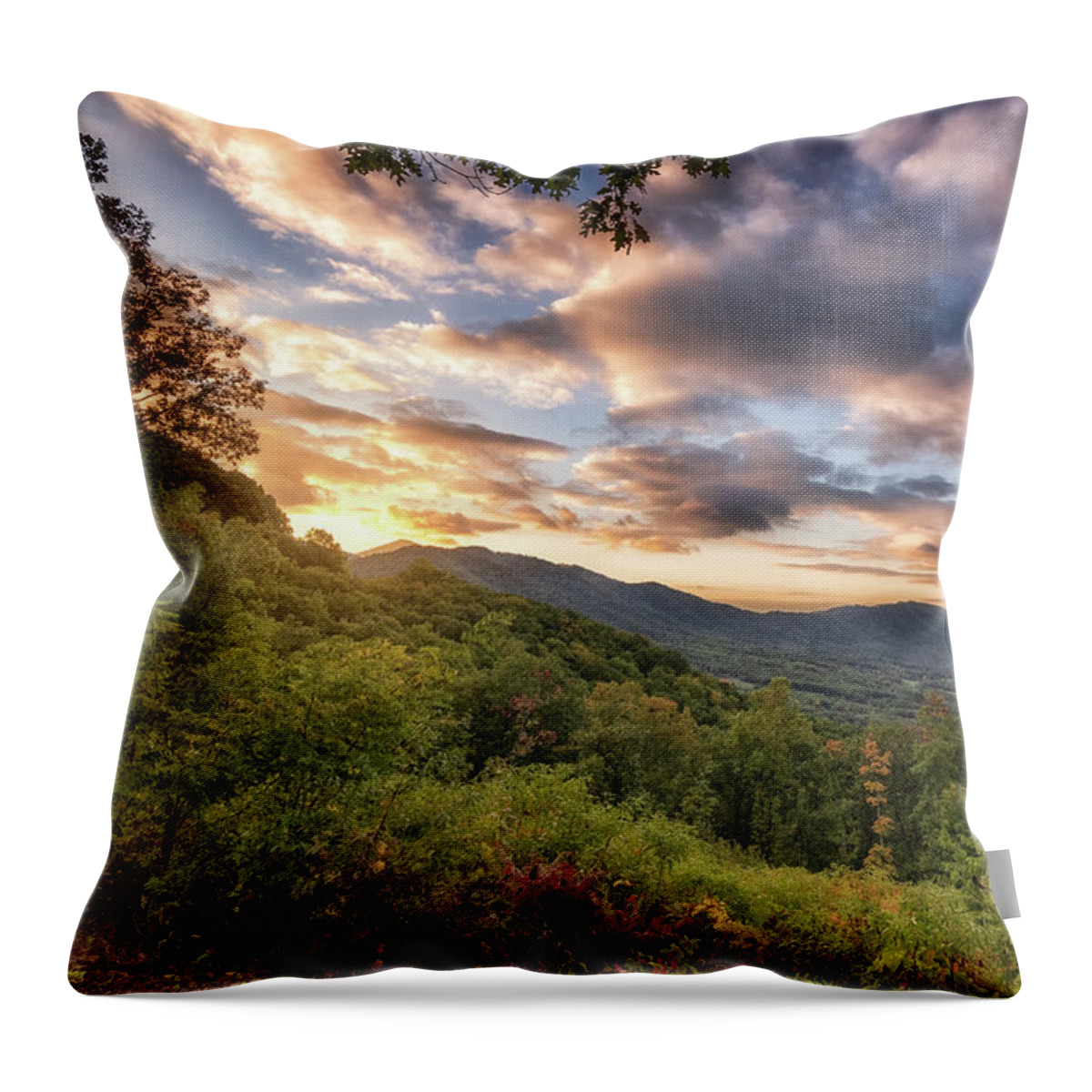 Sunrise Throw Pillow featuring the photograph Early Fall Sunrise by Tricia Louque