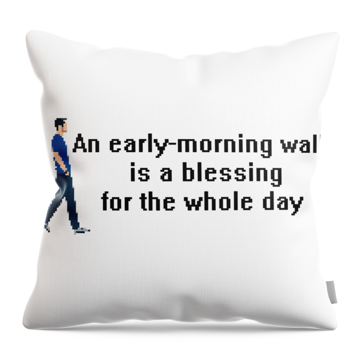Day Throw Pillow featuring the digital art Early Morning Walk by AM FineArtPrints
