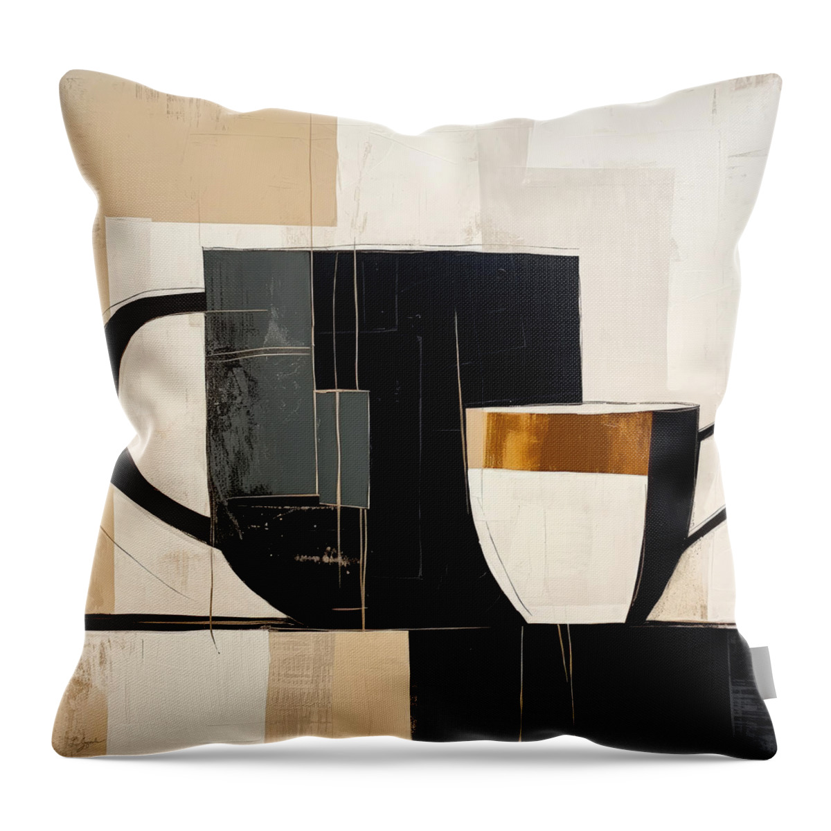  Throw Pillow featuring the painting Earthy Delights by Lourry Legarde