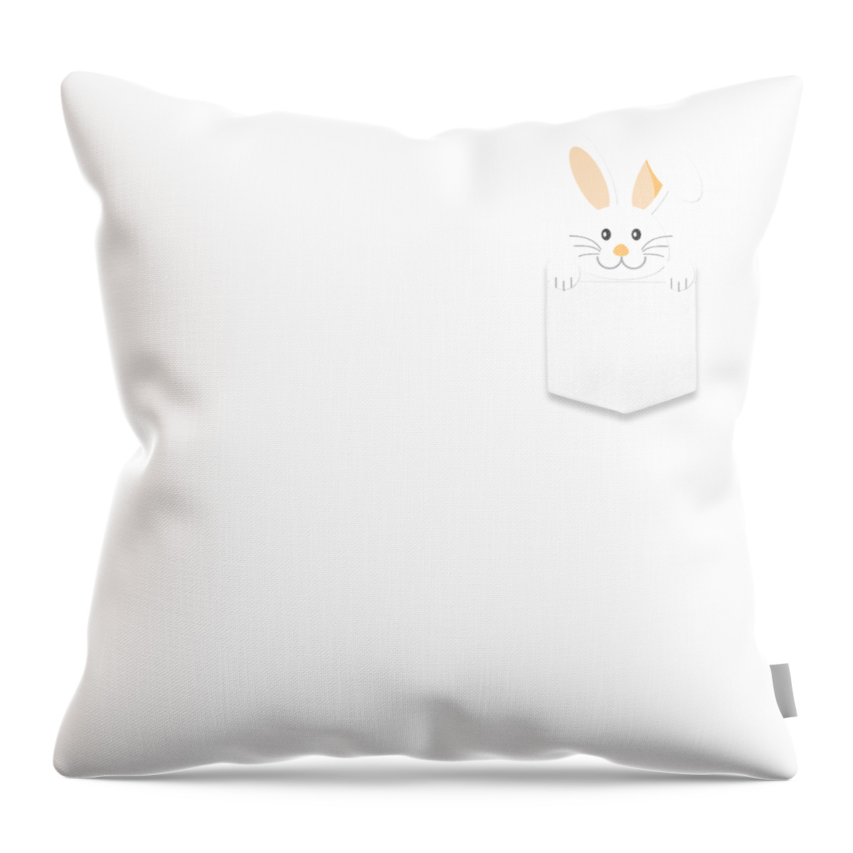 Cool Throw Pillow featuring the digital art Easter Bunny Pocket by Flippin Sweet Gear