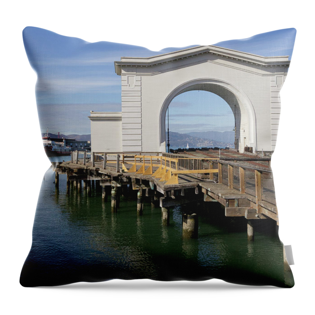 San Francisco Throw Pillow featuring the photograph Edge Of The Bay by Dan Twomey