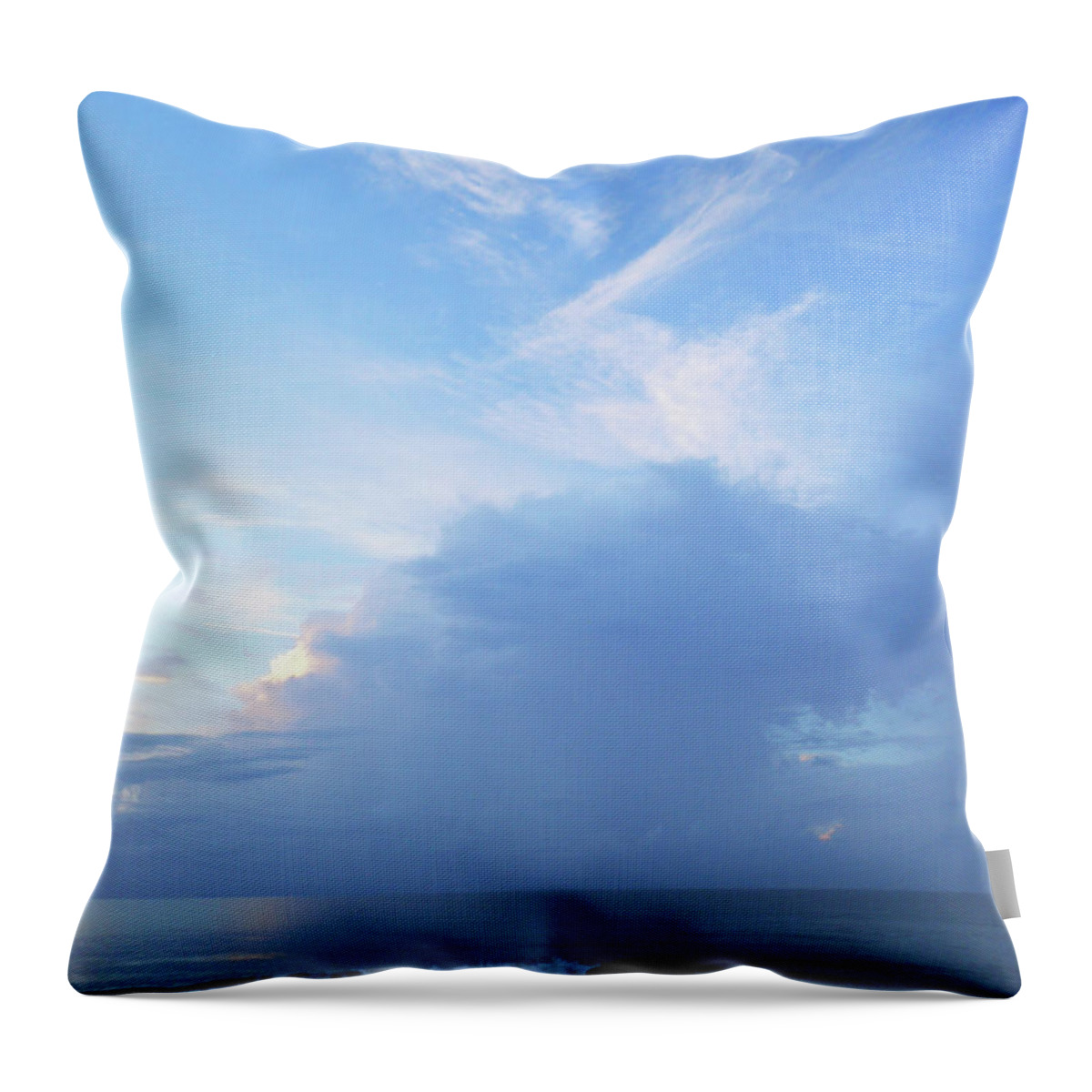  Throw Pillow featuring the photograph Edisto Clouds by Heather E Harman