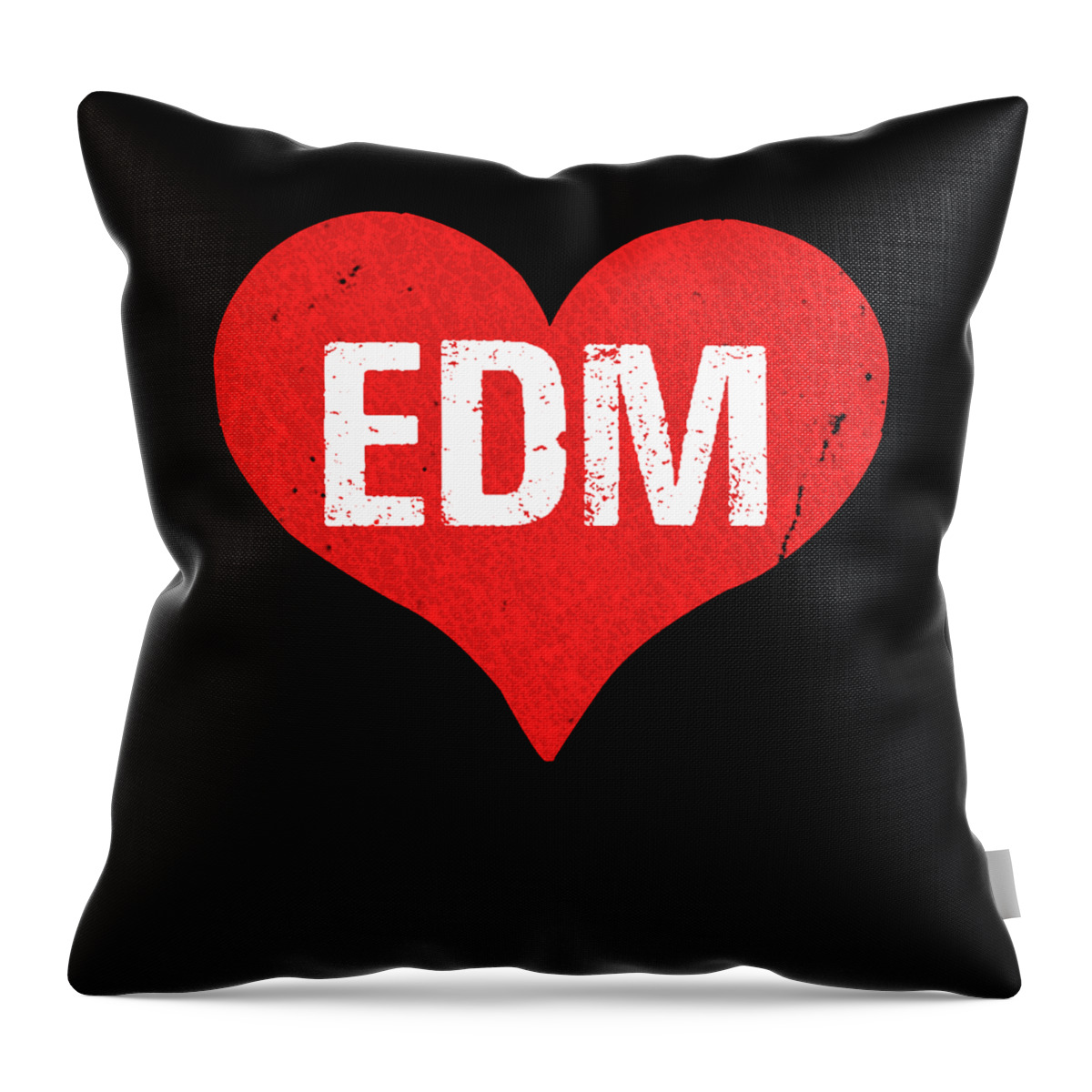 Funny Throw Pillow featuring the digital art EDM Electronic Dance Music is Love by Flippin Sweet Gear