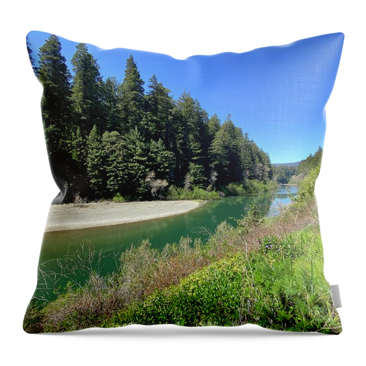 Eel River Throw Pillow featuring the photograph Eel River by Daniele Smith