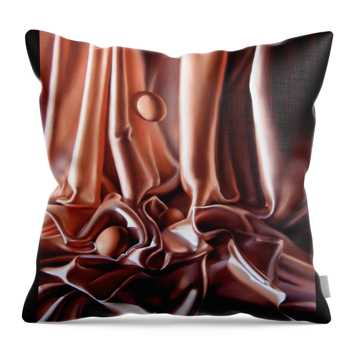 Eggs Throw Pillow featuring the painting Egg Falls by Dianna Ponting
