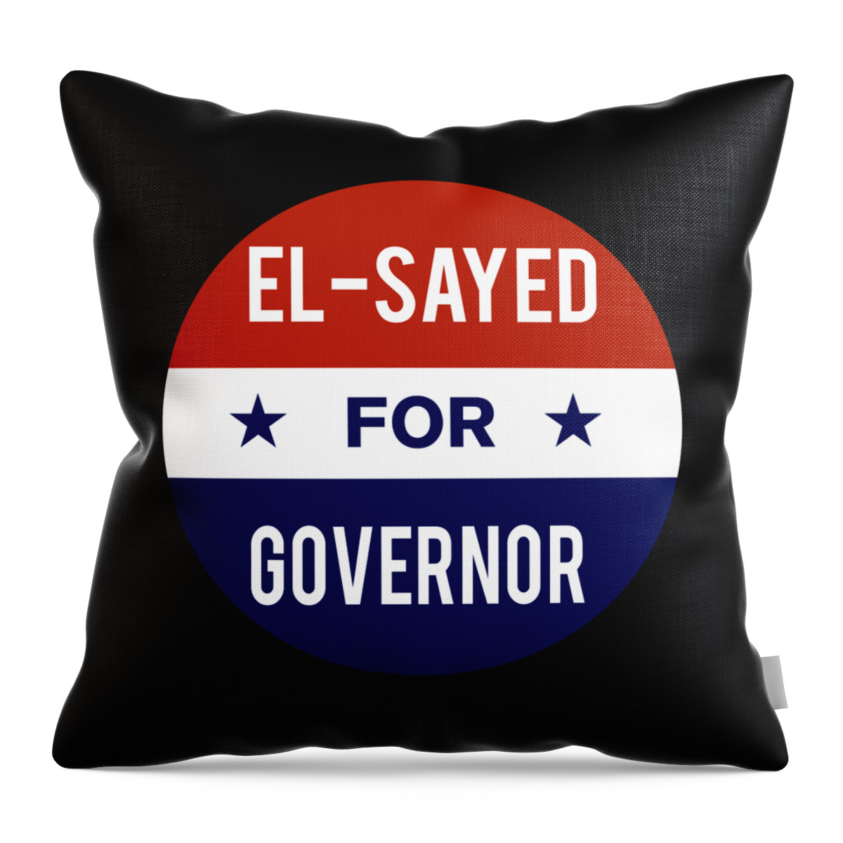 Election Throw Pillow featuring the digital art El Sayed For Governor by Flippin Sweet Gear