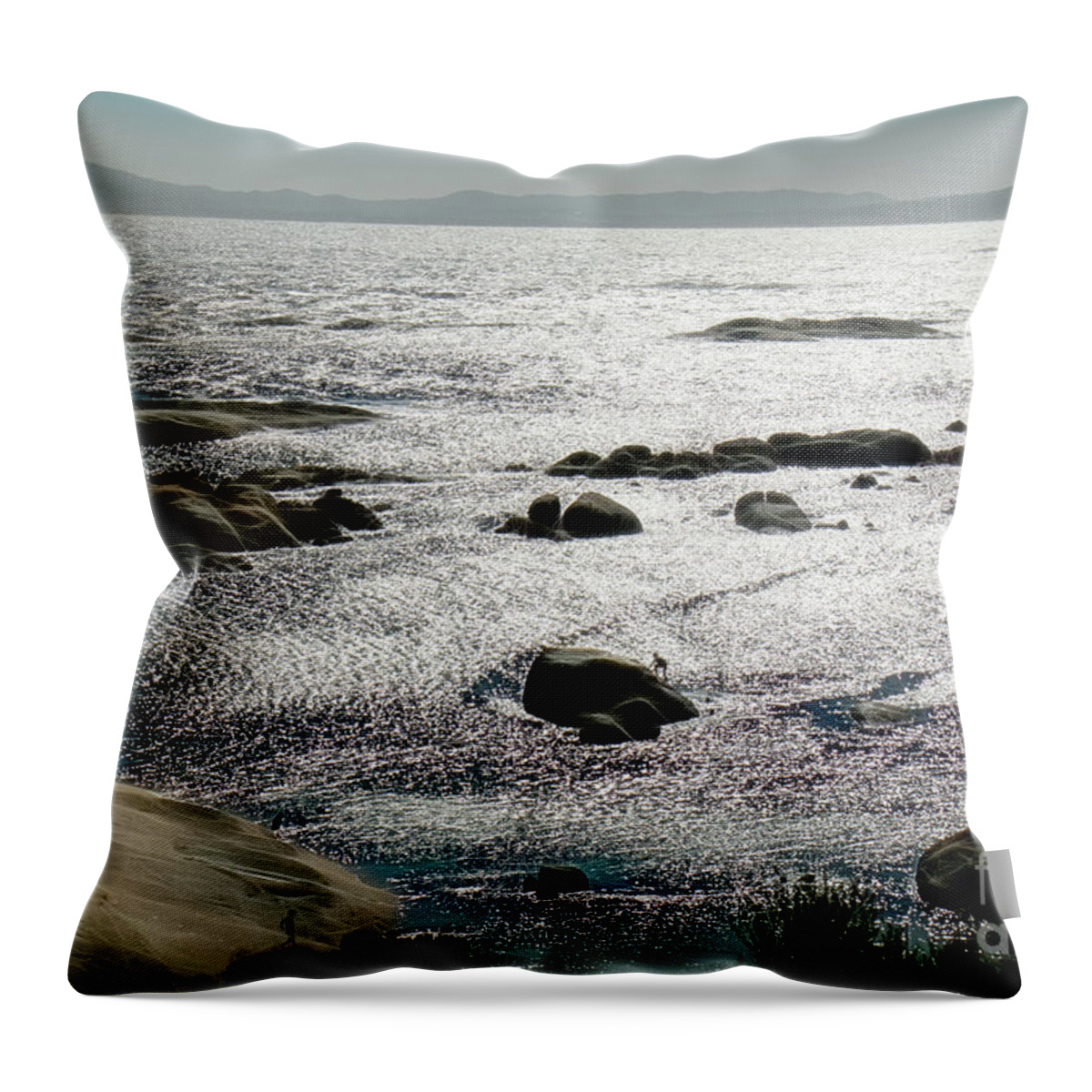 Elephant Rocks Throw Pillow featuring the photograph Elephant Rocks, Denmark, Australia 7 by Elaine Teague