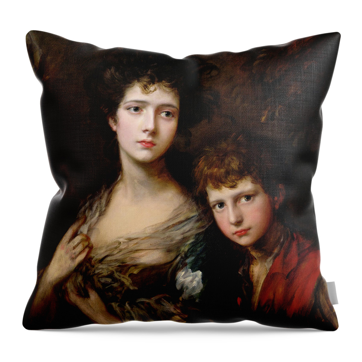 Thomas Gainsborough Throw Pillow featuring the painting Elizabeth and Thomas Linley by Thomas Gainsborough