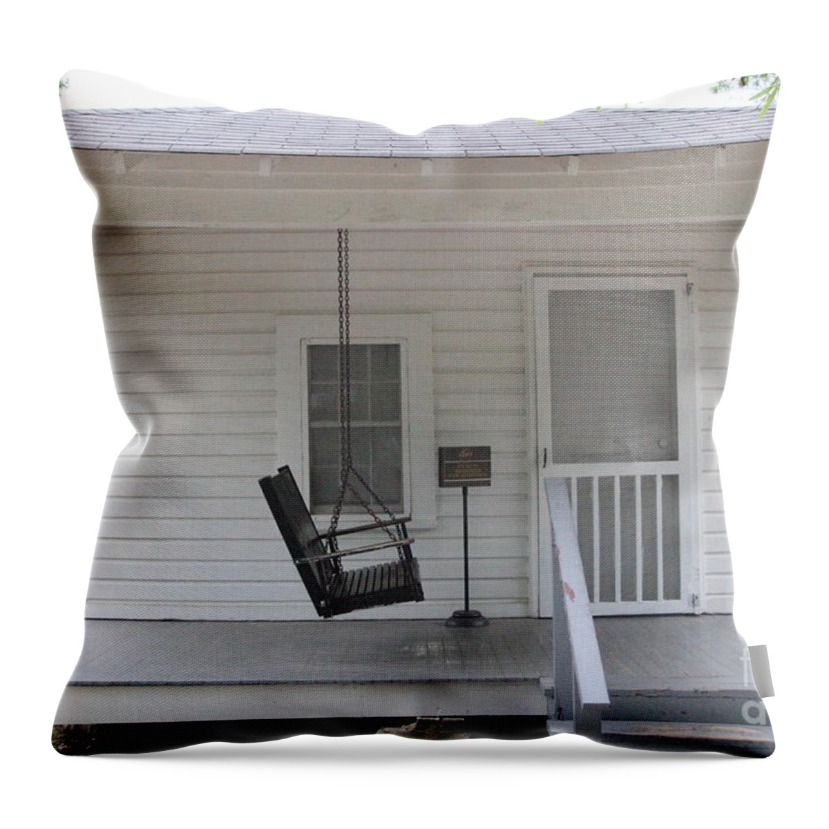 Elvis Throw Pillow featuring the photograph Elvis Birthplace Tupelo Mississippi by Chuck Kuhn