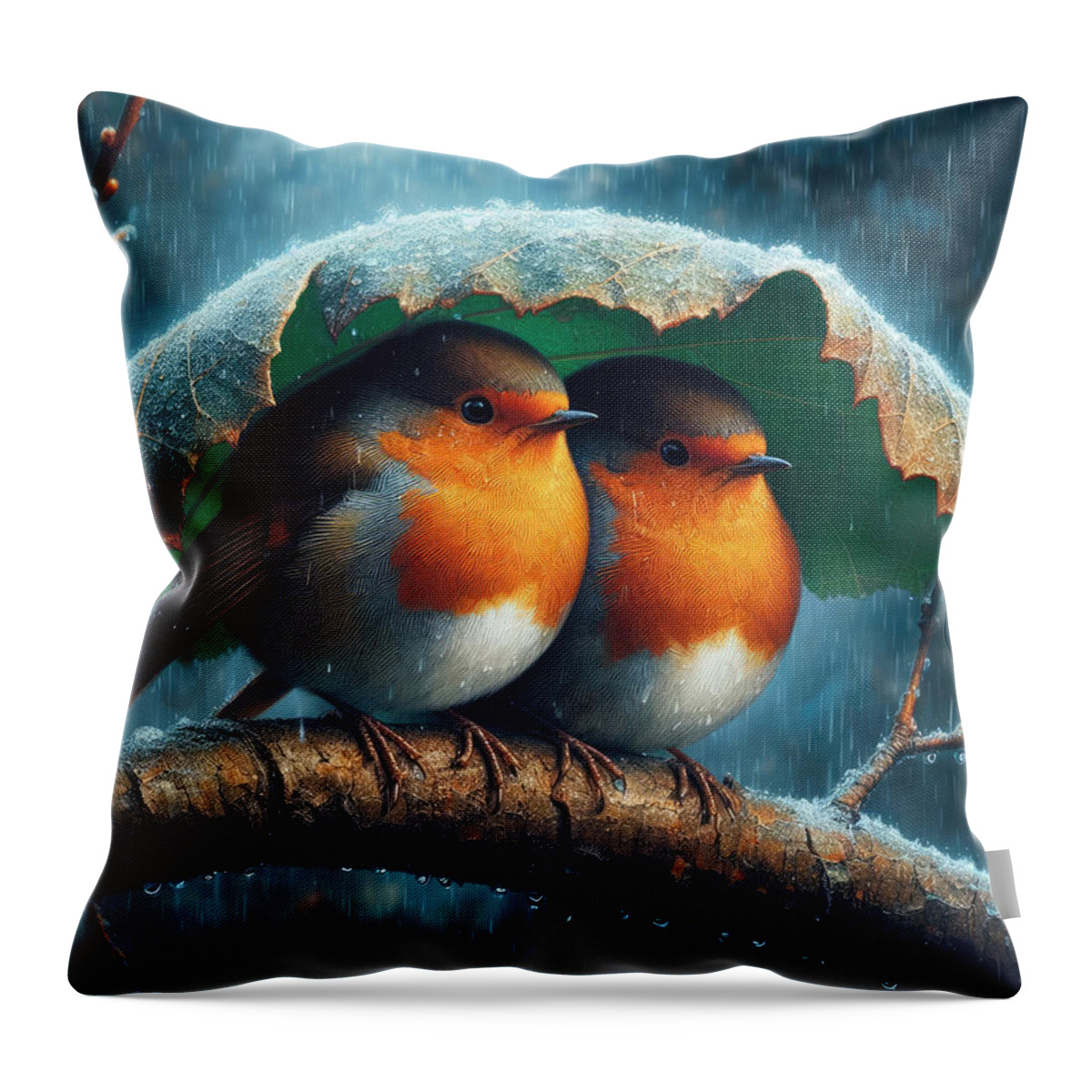 Robin Throw Pillow featuring the photograph Emerald Haven by Bill and Linda Tiepelman