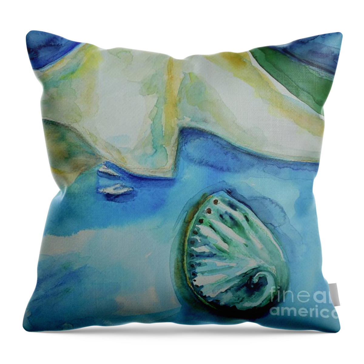 Nature Throw Pillow featuring the painting Enchanted Shipwreck Beach Navagio On Zakynthos Island by Leonida Arte