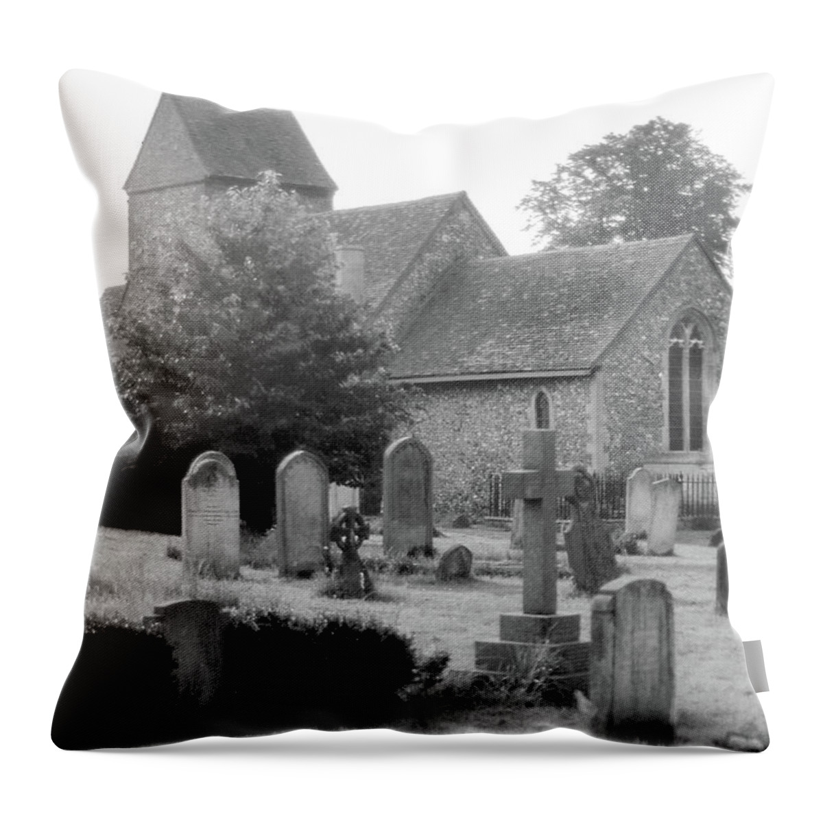 England Throw Pillow featuring the photograph English Churchyard by Jerry Griffin