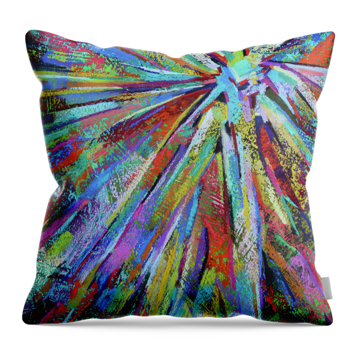 Epiphany Throw Pillow featuring the painting Epiphany by Polly Castor