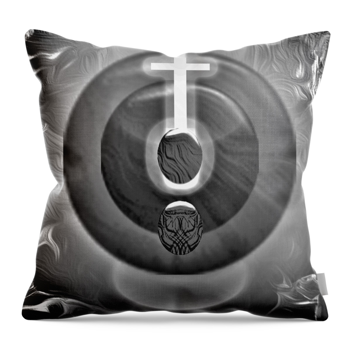 Abstract Throw Pillow featuring the digital art Eternal Monarch 9 by Aldane Wynter