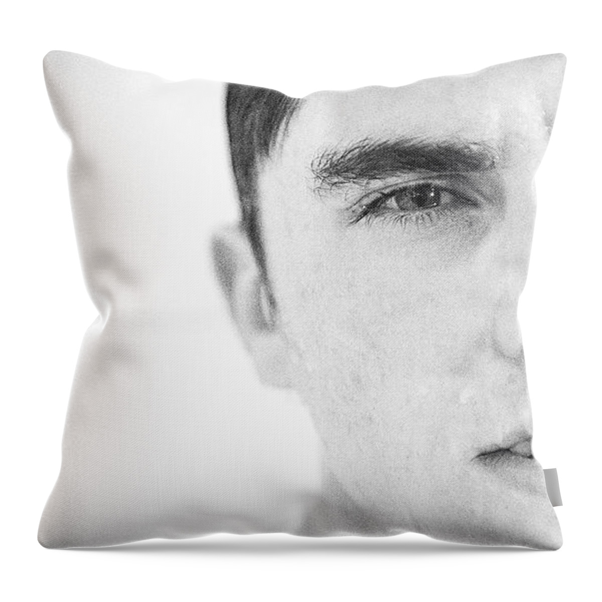 Wetlook Throw Pillow featuring the photograph Ethan in the Shower by Jim Whitley