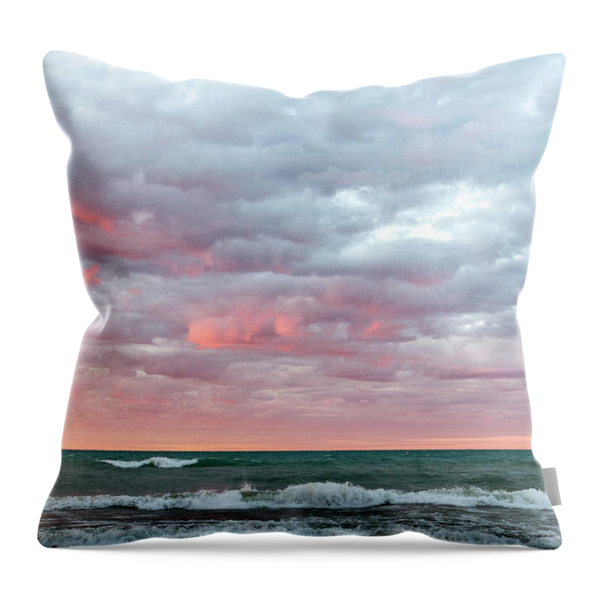 Beach Throw Pillow featuring the photograph Evening Light by Patty Colabuono