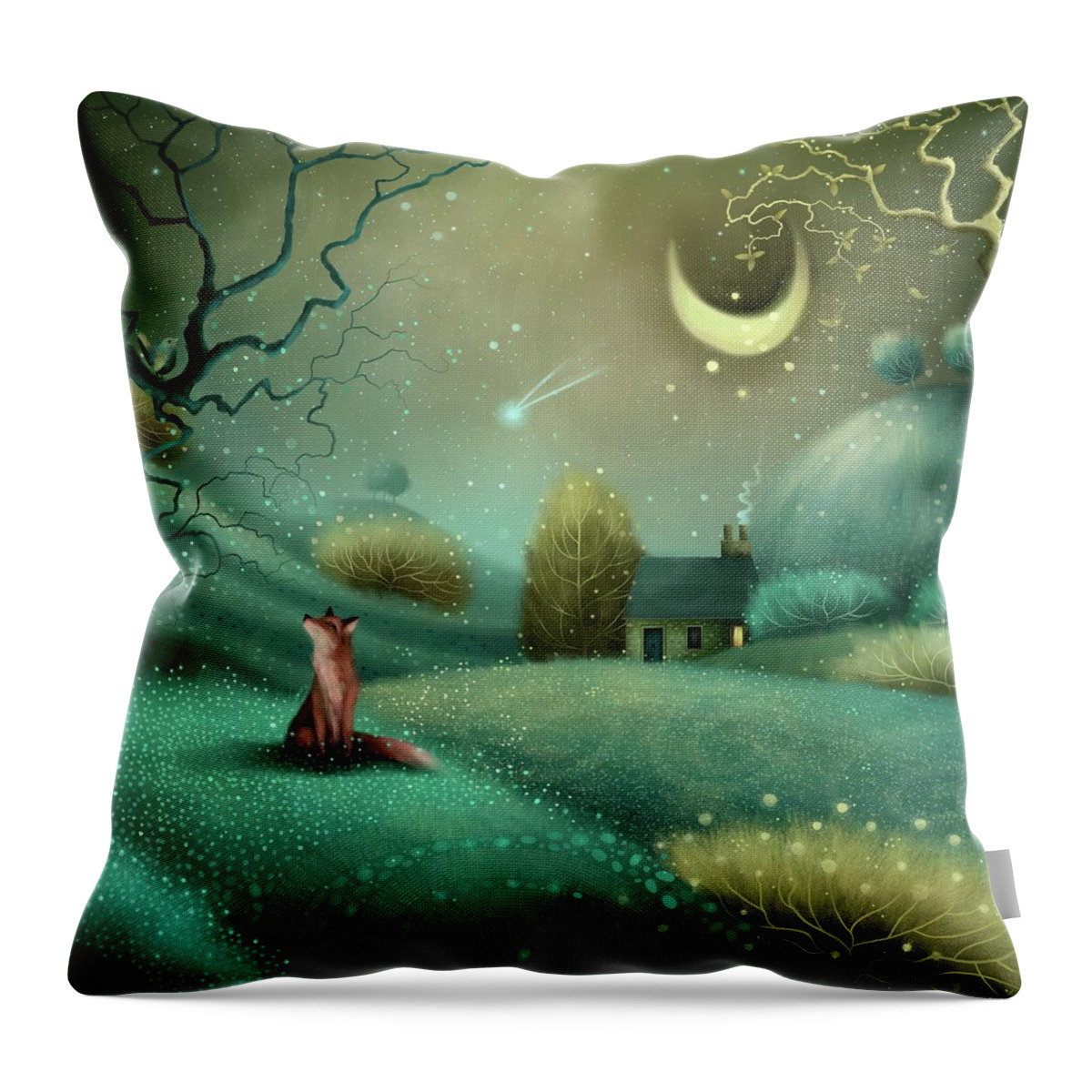 Wildlife Throw Pillow featuring the painting Evening Song by Joe Gilronan