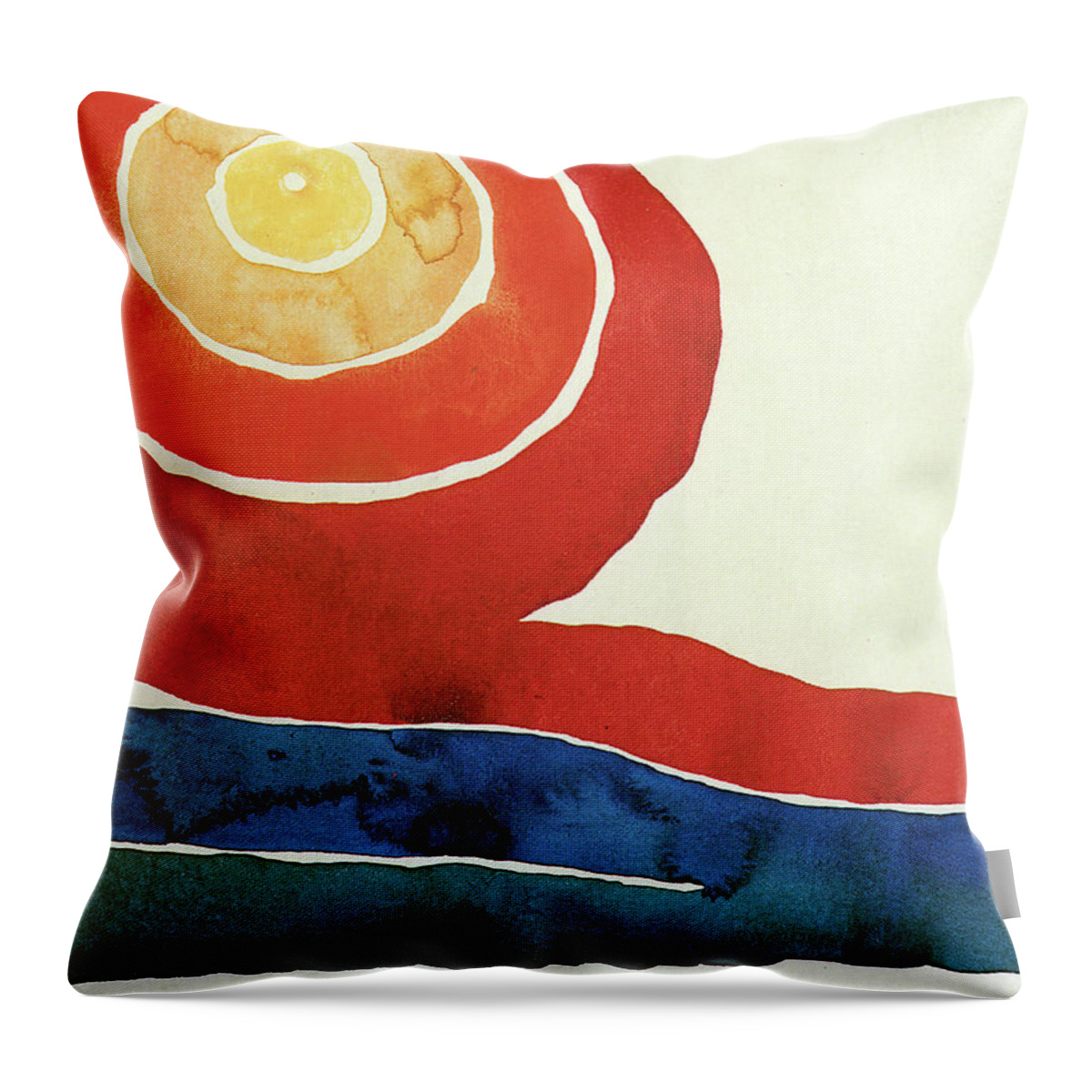 Evening Star Iii Throw Pillow featuring the painting Evening Star III by Georgia O'Keeffe