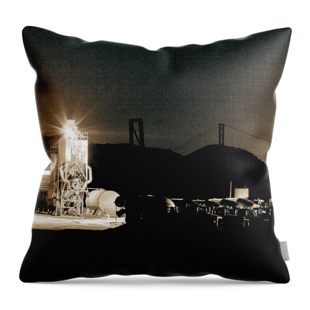 Black-and-white Photography Throw Pillow featuring the photograph Exit 11 by Eyes Of CC