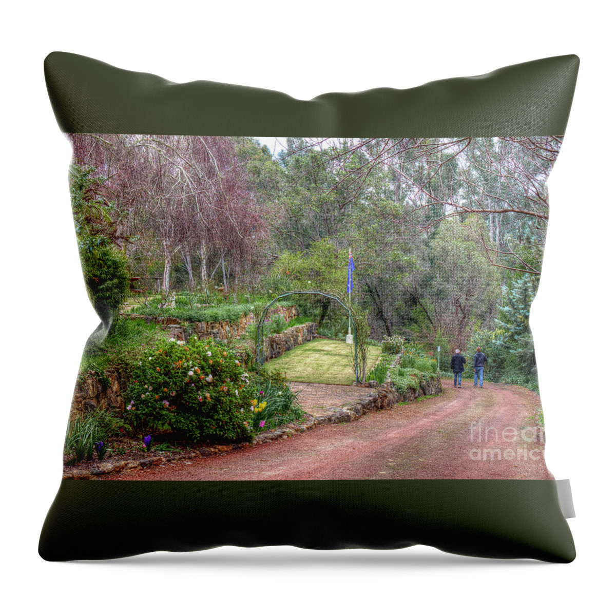 Garden Throw Pillow featuring the photograph Exploring Holberry by Elaine Teague