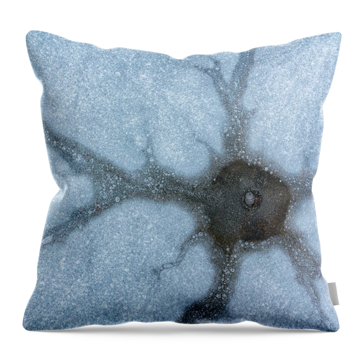 Ice Throw Pillow featuring the photograph Eye in the Ice by Darren White
