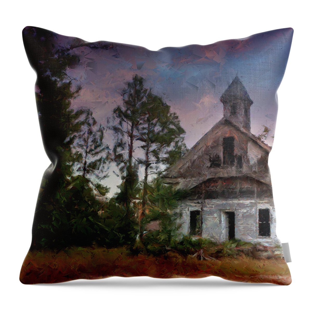 Fine Art Throw Pillow featuring the digital art Ezekiel New Congregational Methodist Church by Robert Harris