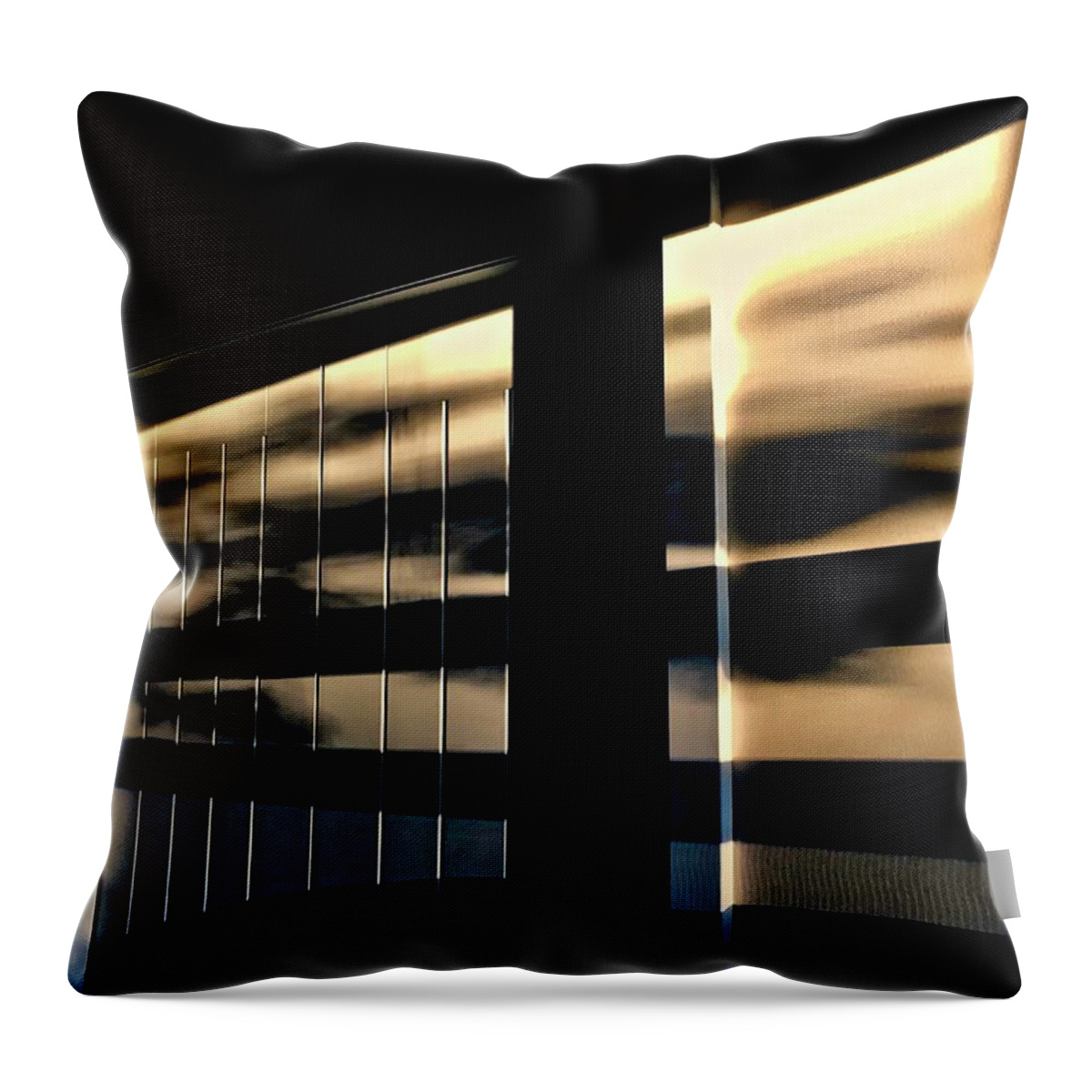 Faces In The Shadows As The Sun Sets. Throw Pillow featuring the photograph Faces in the Shadows as the sun sets by Brian Sereda