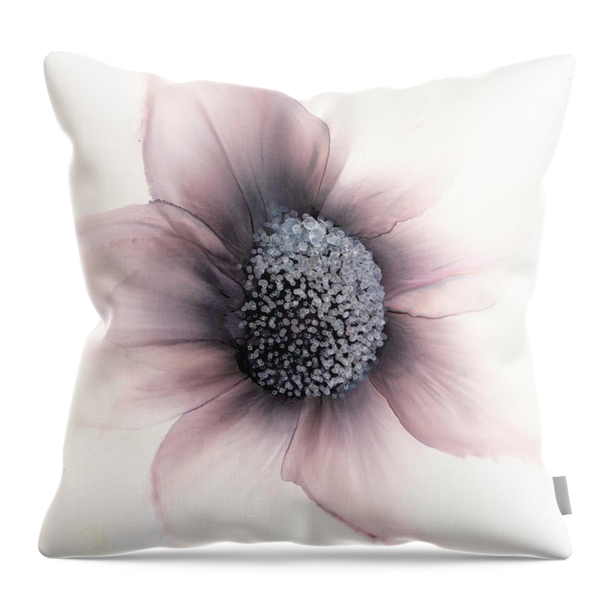 Floral Throw Pillow featuring the painting Fade Into Light by Kimberly Deene Langlois