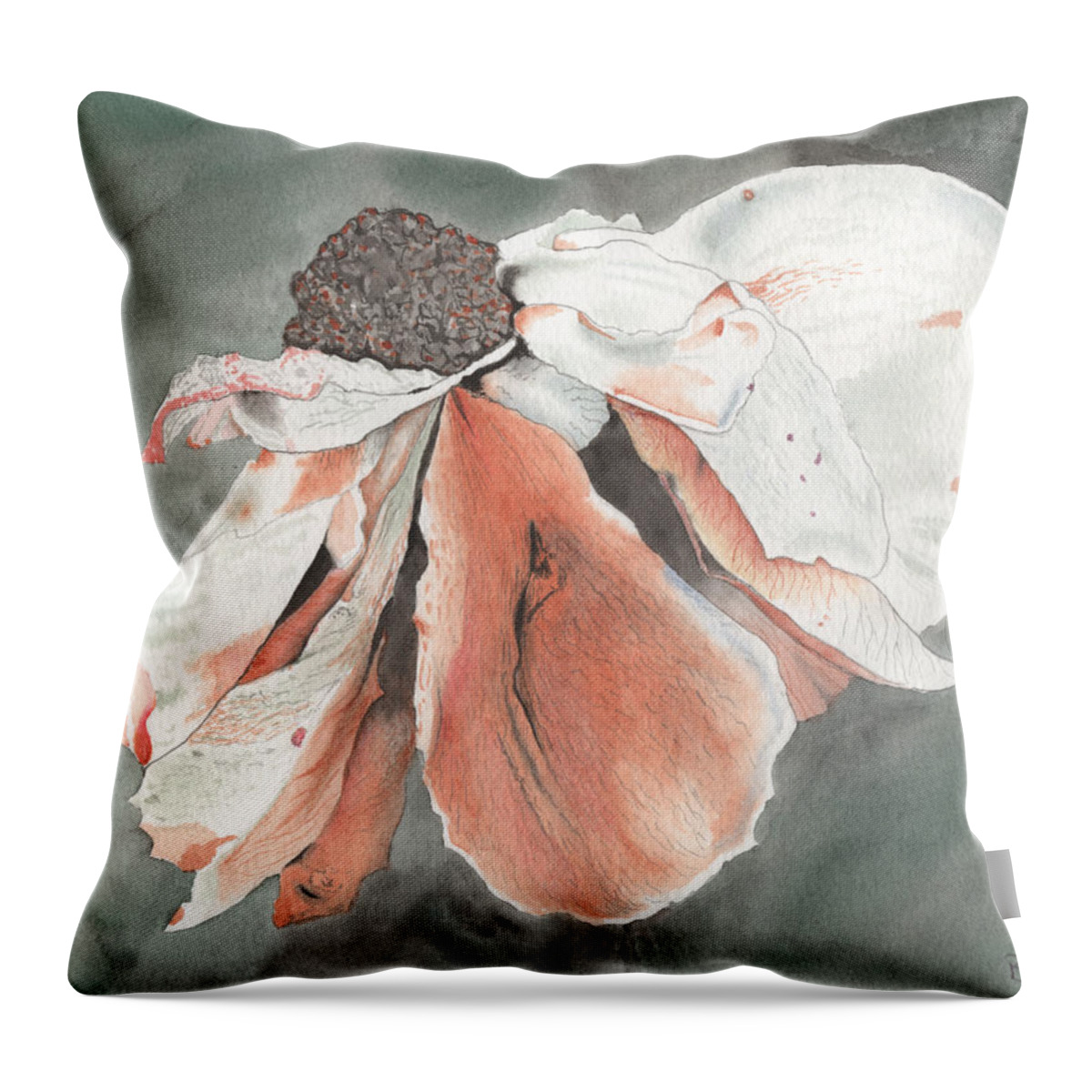 Faded Glory Throw Pillow featuring the painting Faded Glory by Bob Labno
