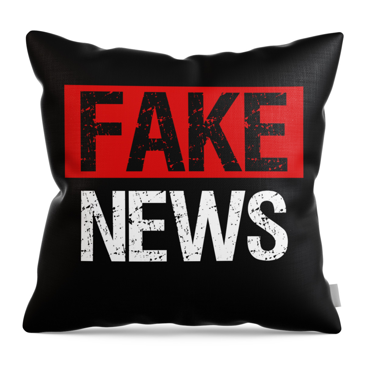 Funny Throw Pillow featuring the digital art Fake News Costume by Flippin Sweet Gear