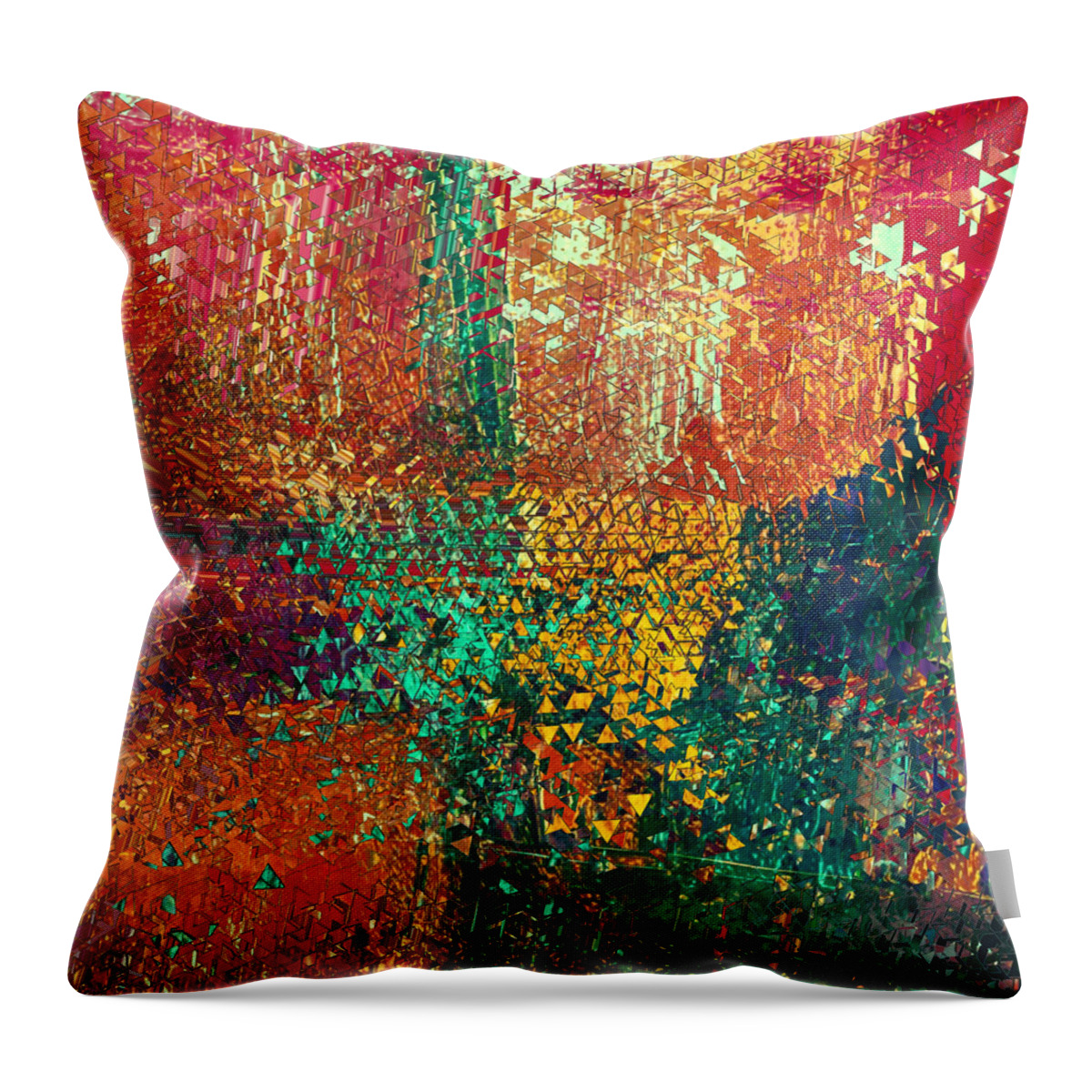 Abstract Art Throw Pillow featuring the digital art Fallen by Canessa Thomas